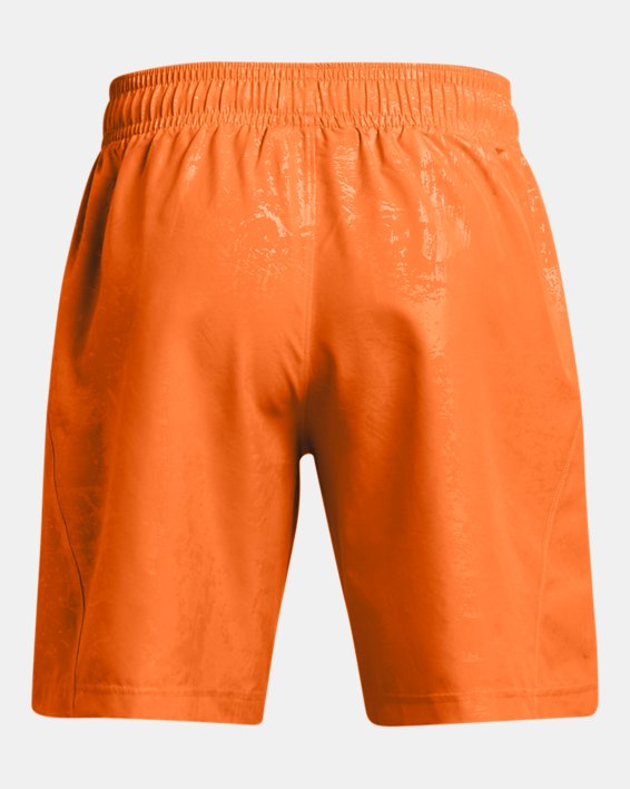 Shorts UA Woven Emboss da uomo, Orange, pdpMainDesktop image number 5